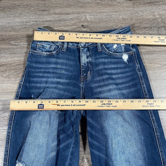 Flying Monkey Women's Jeans High Rise Wide Leg Stretch Denim Casual 27 Blue - Picture 4 of 7